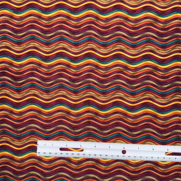 Timeless Treasures Wavy Striped Desert Dunes Cotton Fabric Print - 1/2 Yard - Picture 3 of 8